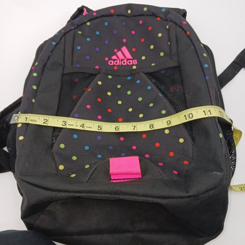 ADIDAS BLACK COLORFUL POLKA DOT BACKPACK - Picture 9 of 16